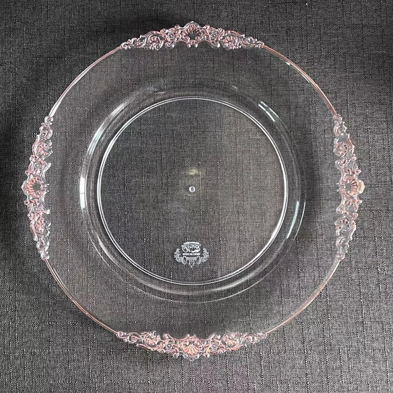 Luxury Gold Clear Charger Plates