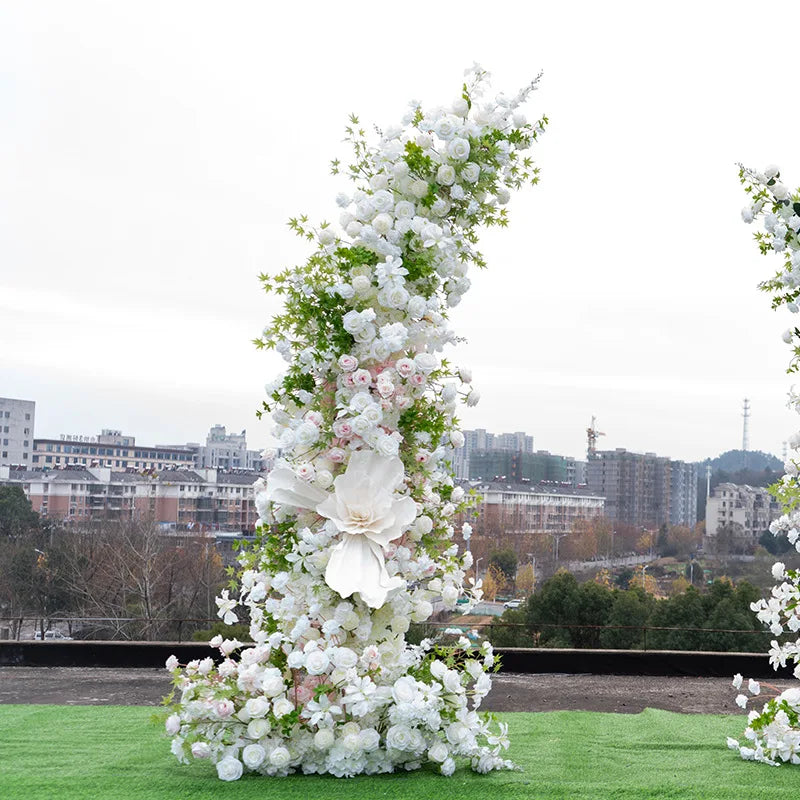 White Rose Arch Wedding Flowers