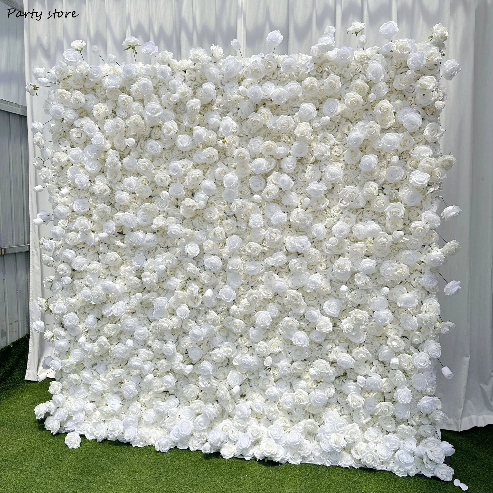 5D White Rose Flower Wall