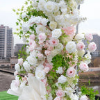 White Rose Arch Wedding Flowers