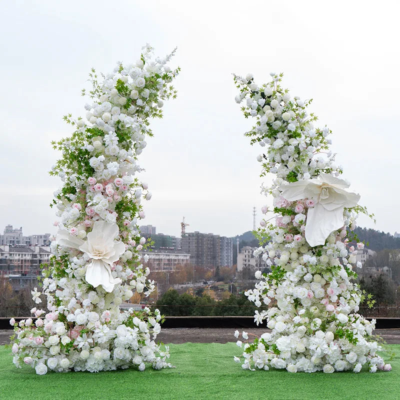 White Rose Arch Wedding Flowers