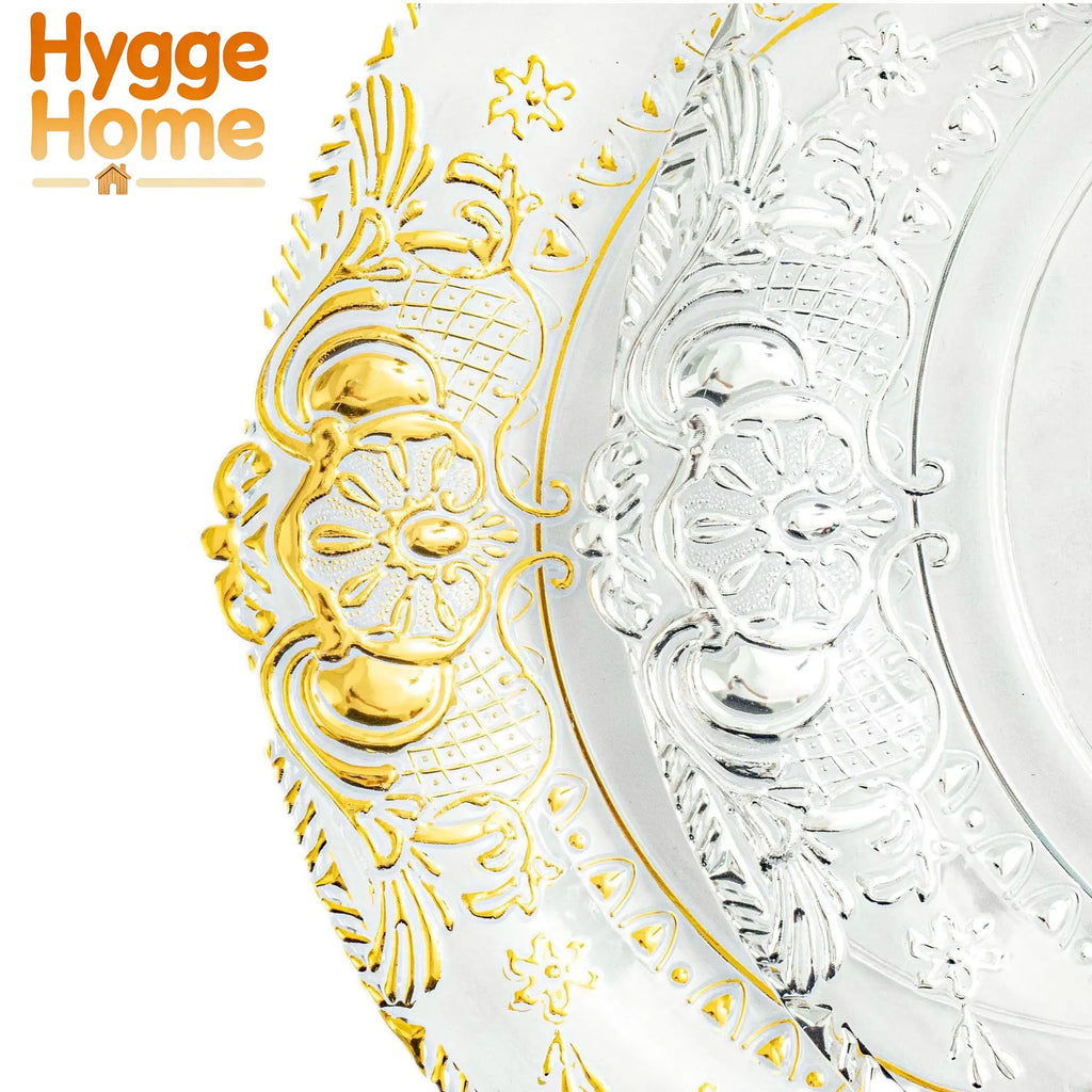 Crystal Charger Plate Gold Silver