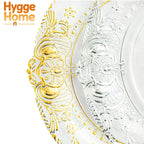 Crystal Charger Plate Gold Silver