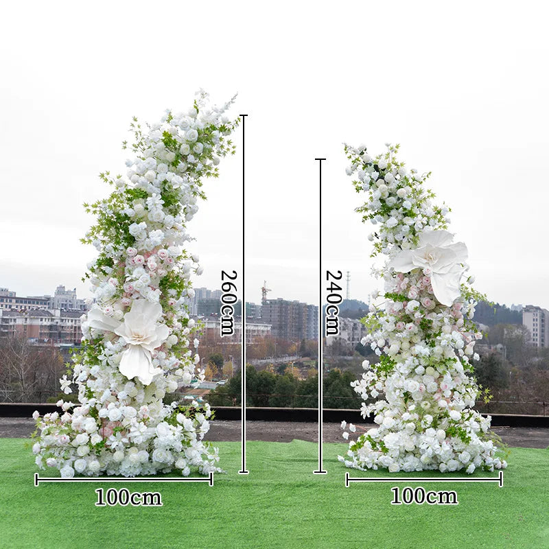 White Rose Arch Wedding Flowers
