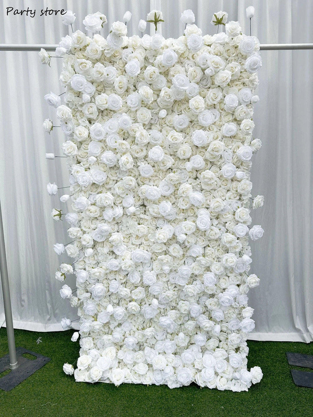 5D White Rose Flower Wall