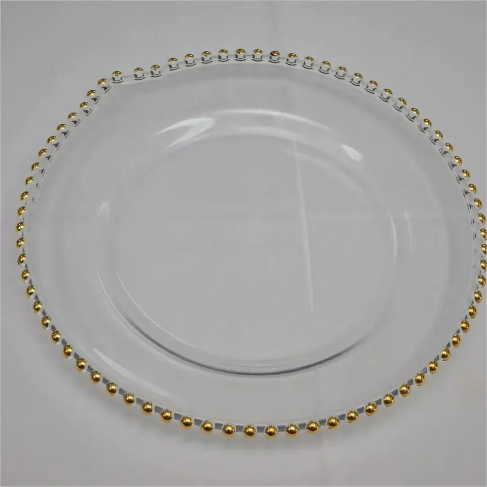 Luxury Gold Clear Charger Plates