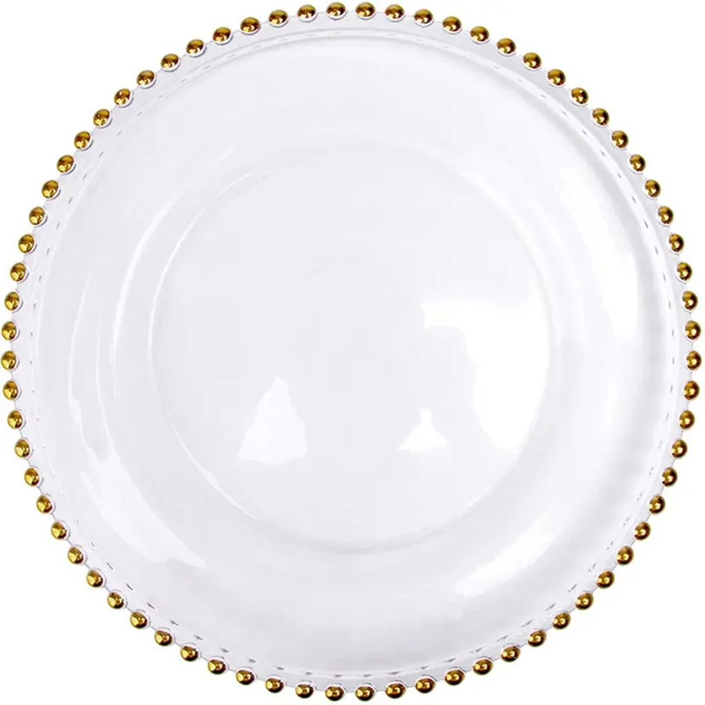 Luxury Gold Clear Charger Plates