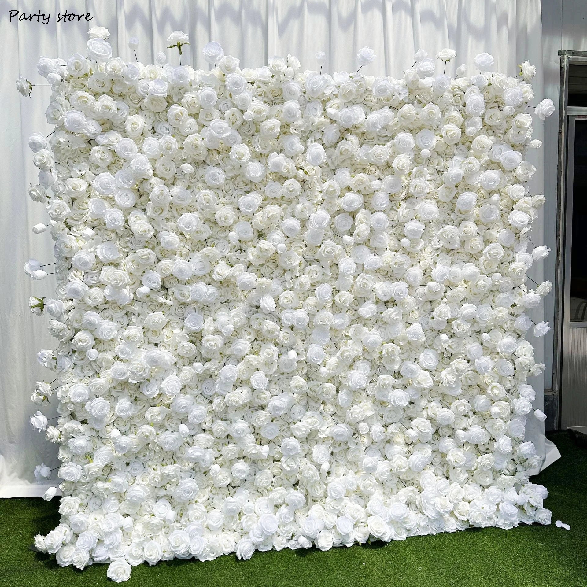 5D White Rose Flower Wall