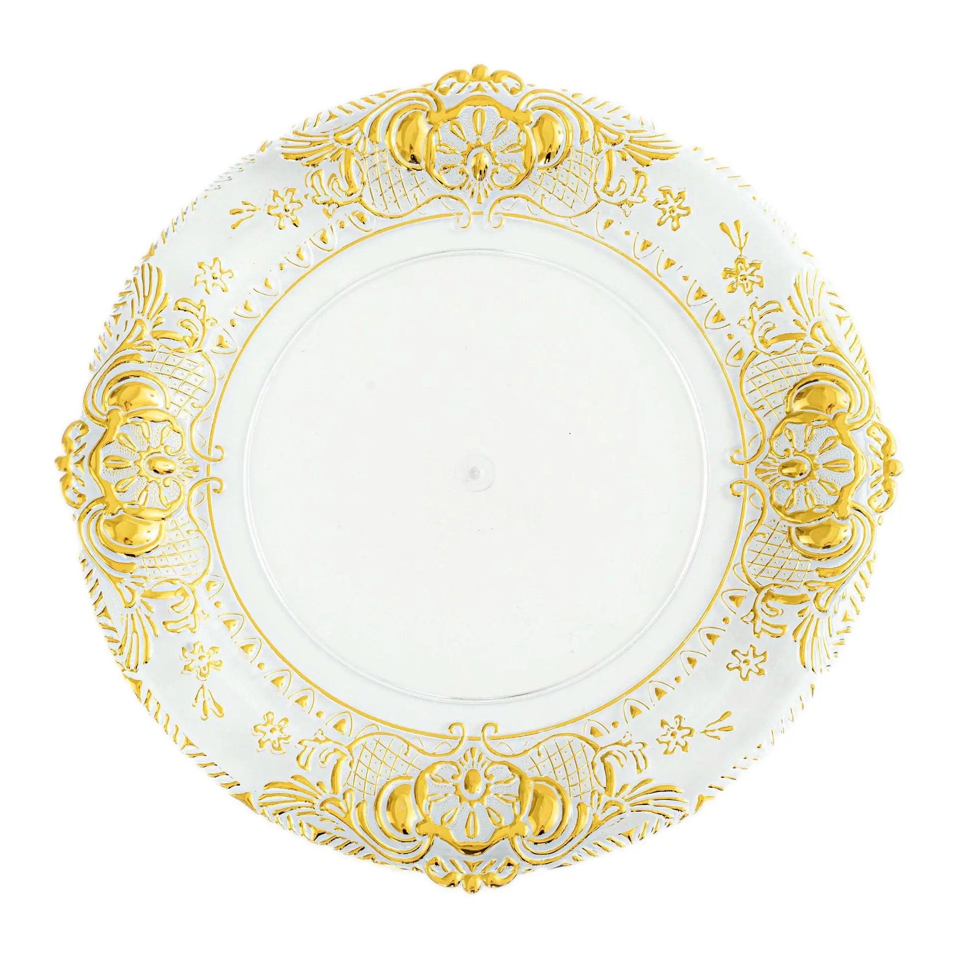Crystal Charger Plate Gold Silver