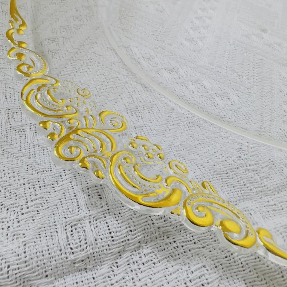 Luxury Gold Clear Charger Plates