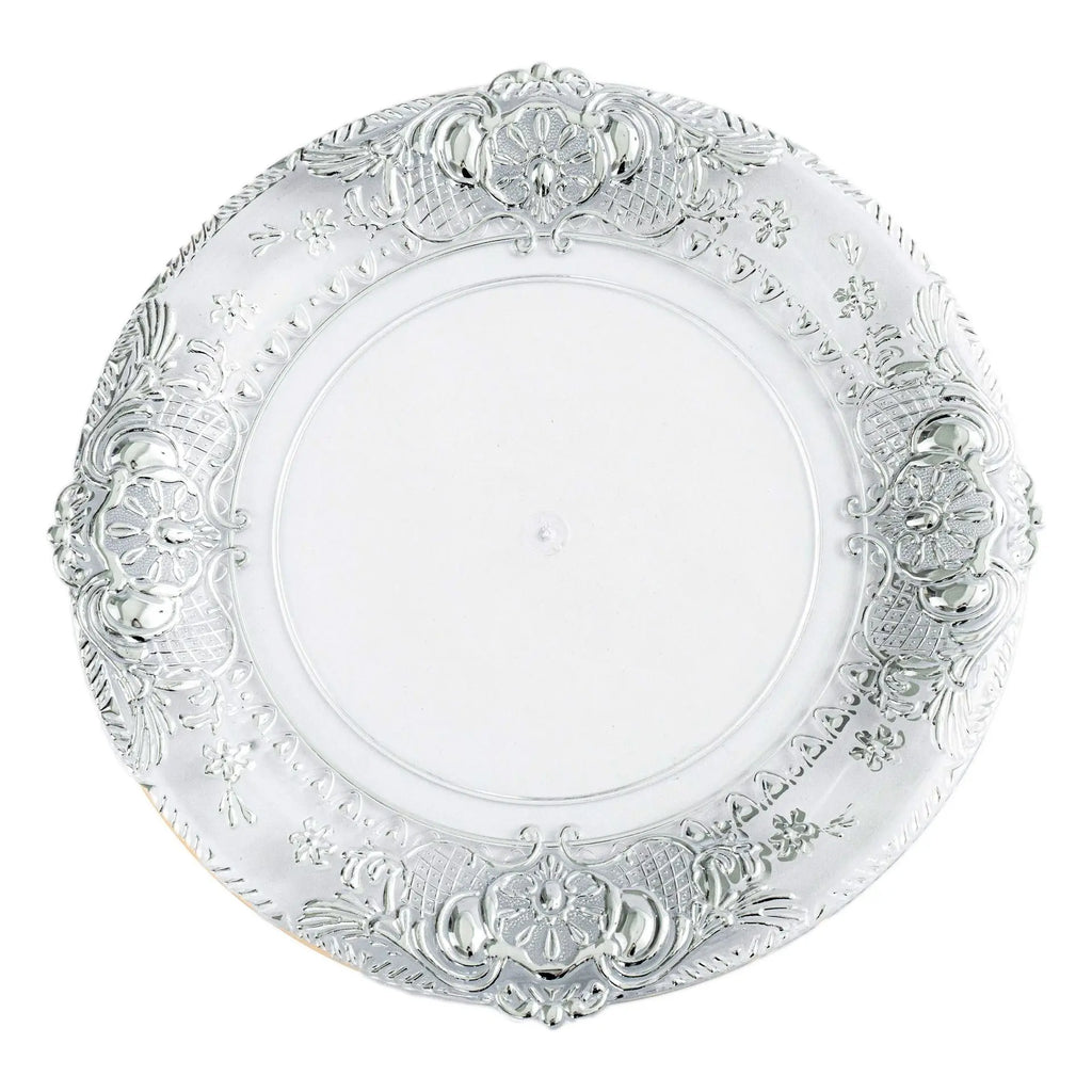 Crystal Charger Plate Gold Silver