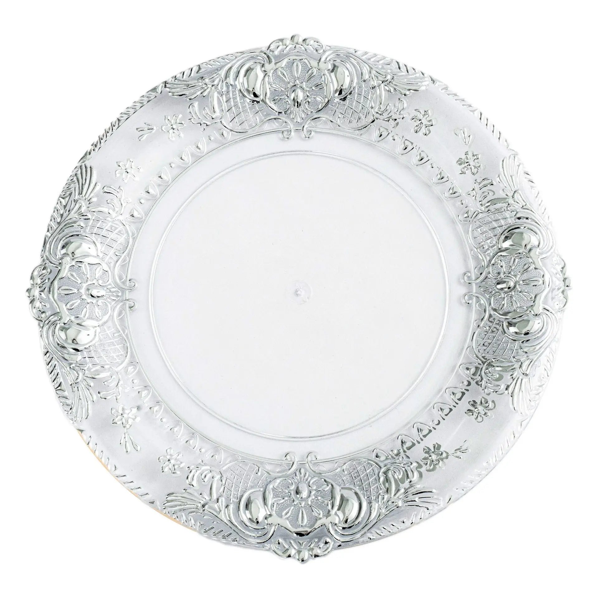 Crystal Charger Plate Gold Silver