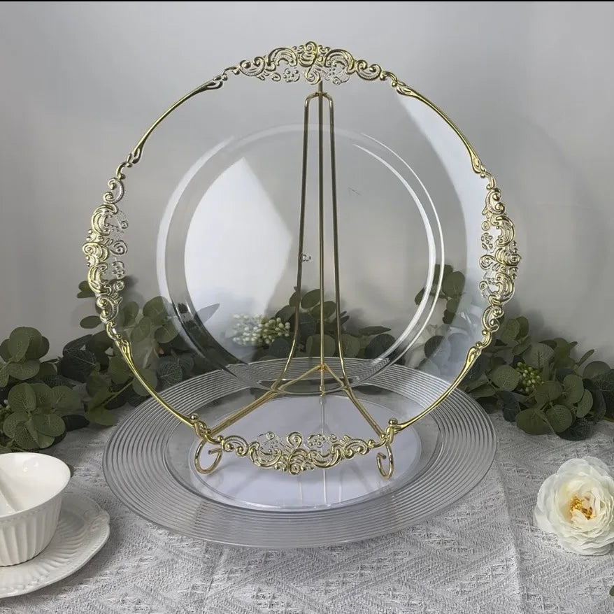 Luxury Gold Clear Charger Plates