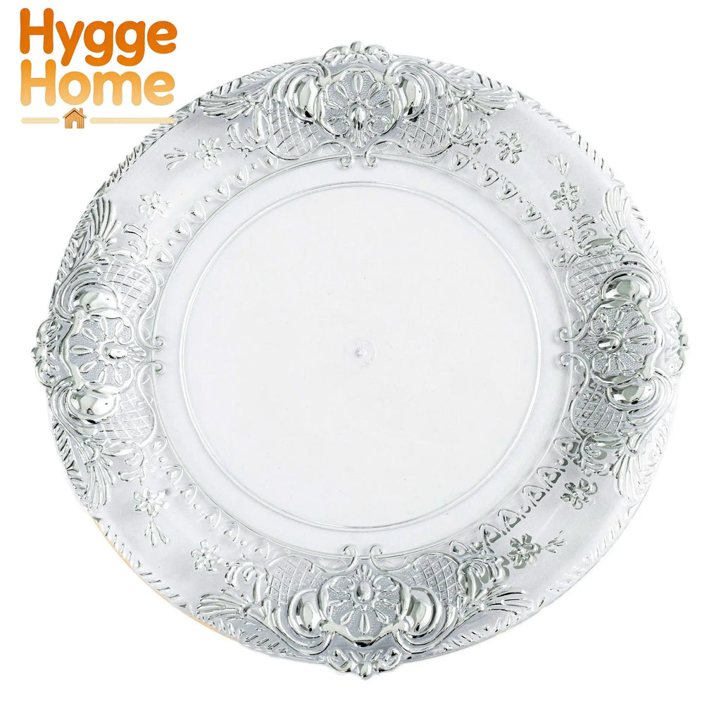 Crystal Charger Plate Gold Silver