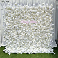 5D White Rose Flower Wall