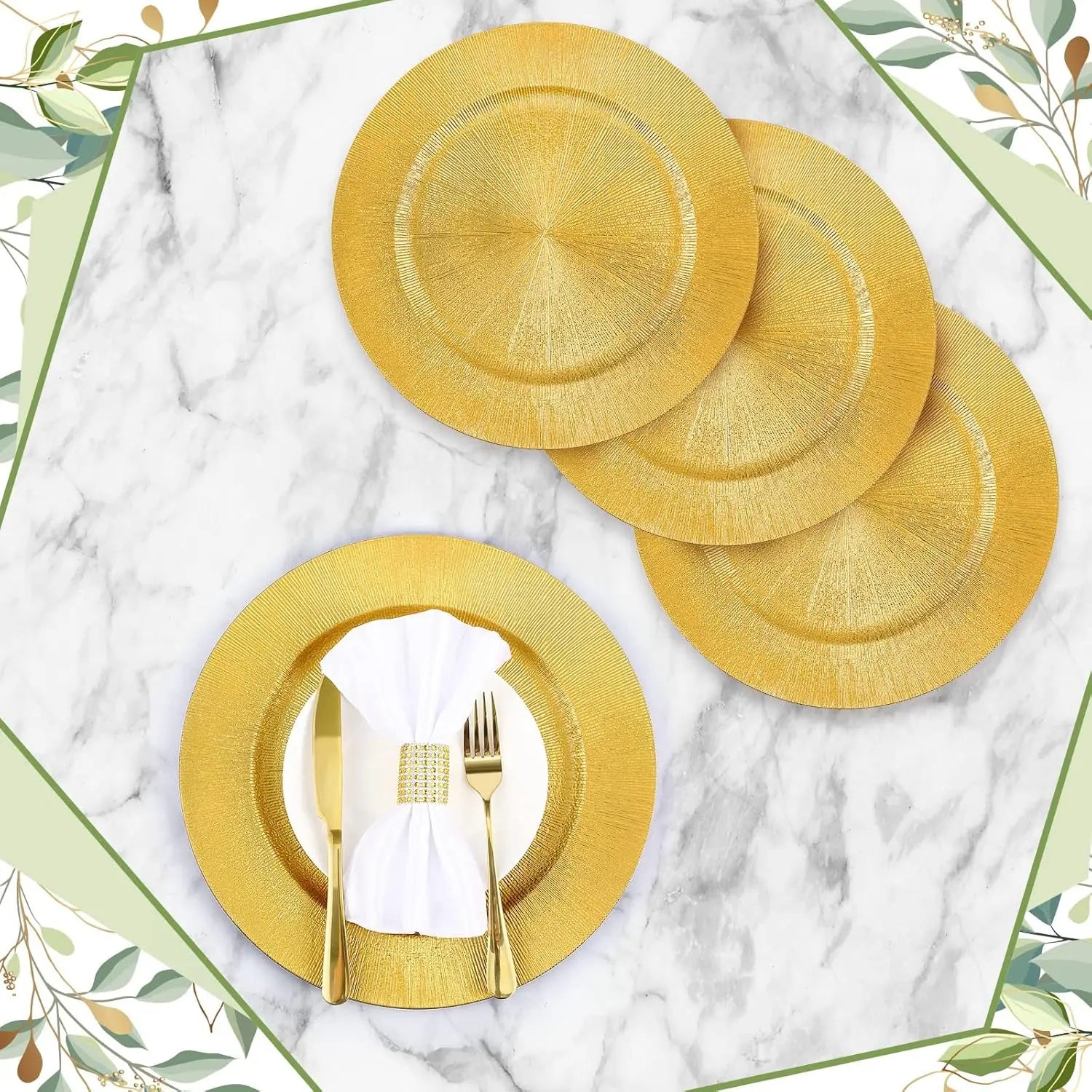 Gold Charger Plates 13-Inch