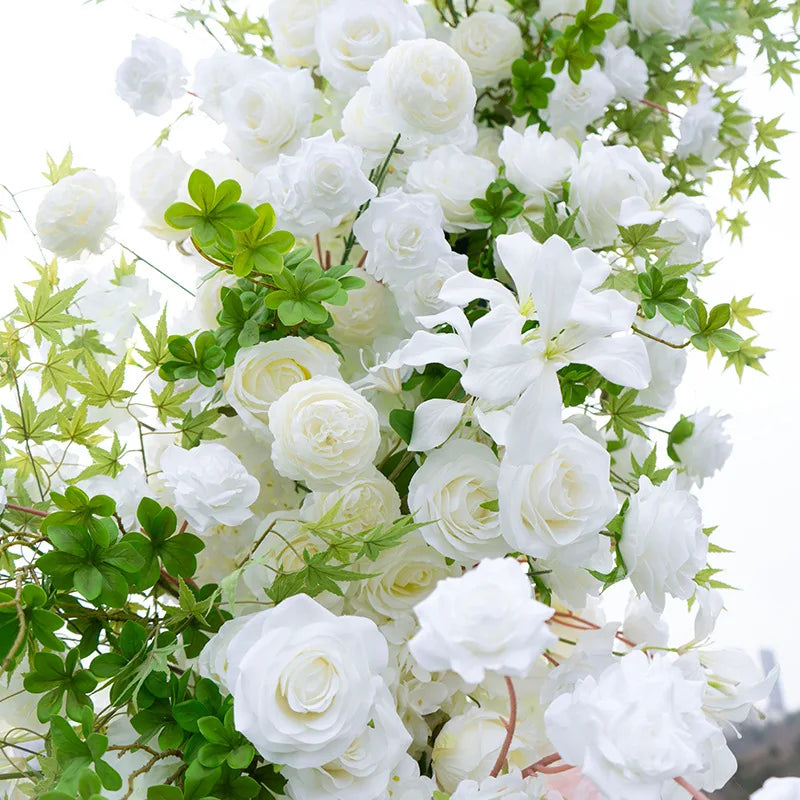 White Rose Arch Wedding Flowers