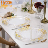 Crystal Charger Plate Gold Silver