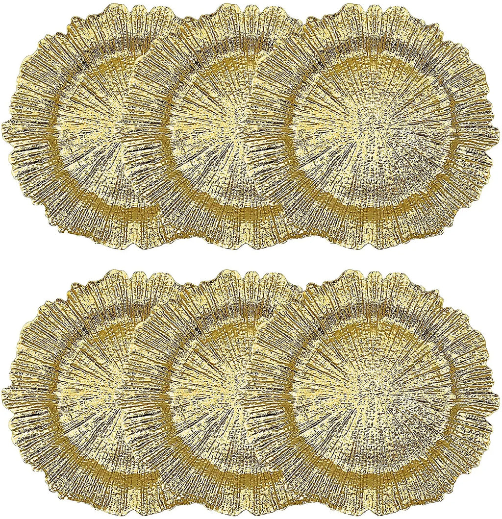 Luxury Gold Clear Charger Plates