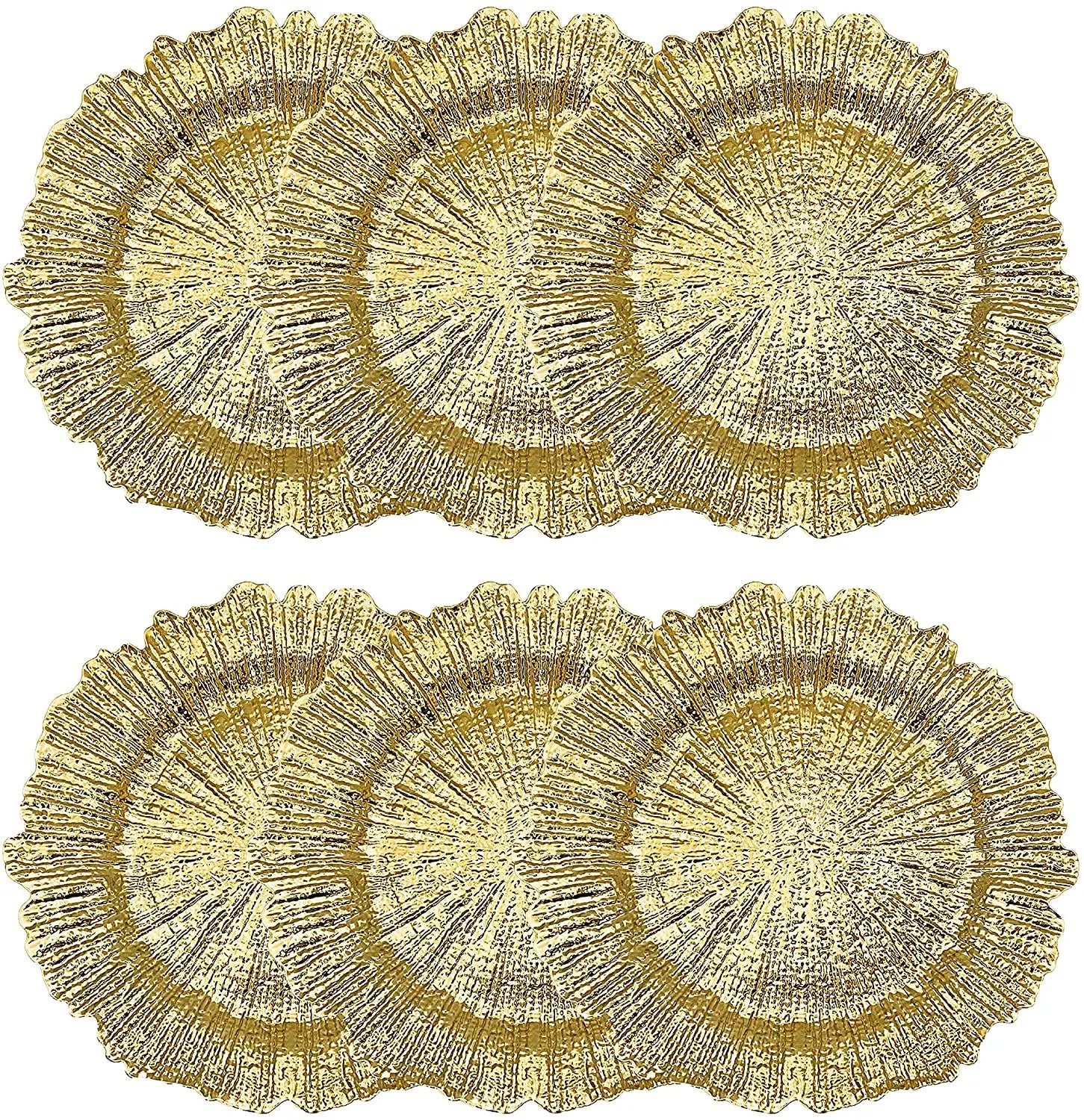 Luxury Gold Clear Charger Plates