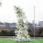 White Rose Arch Wedding Flowers
