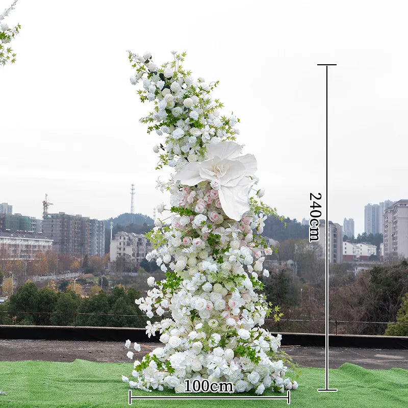 White Rose Arch Wedding Flowers