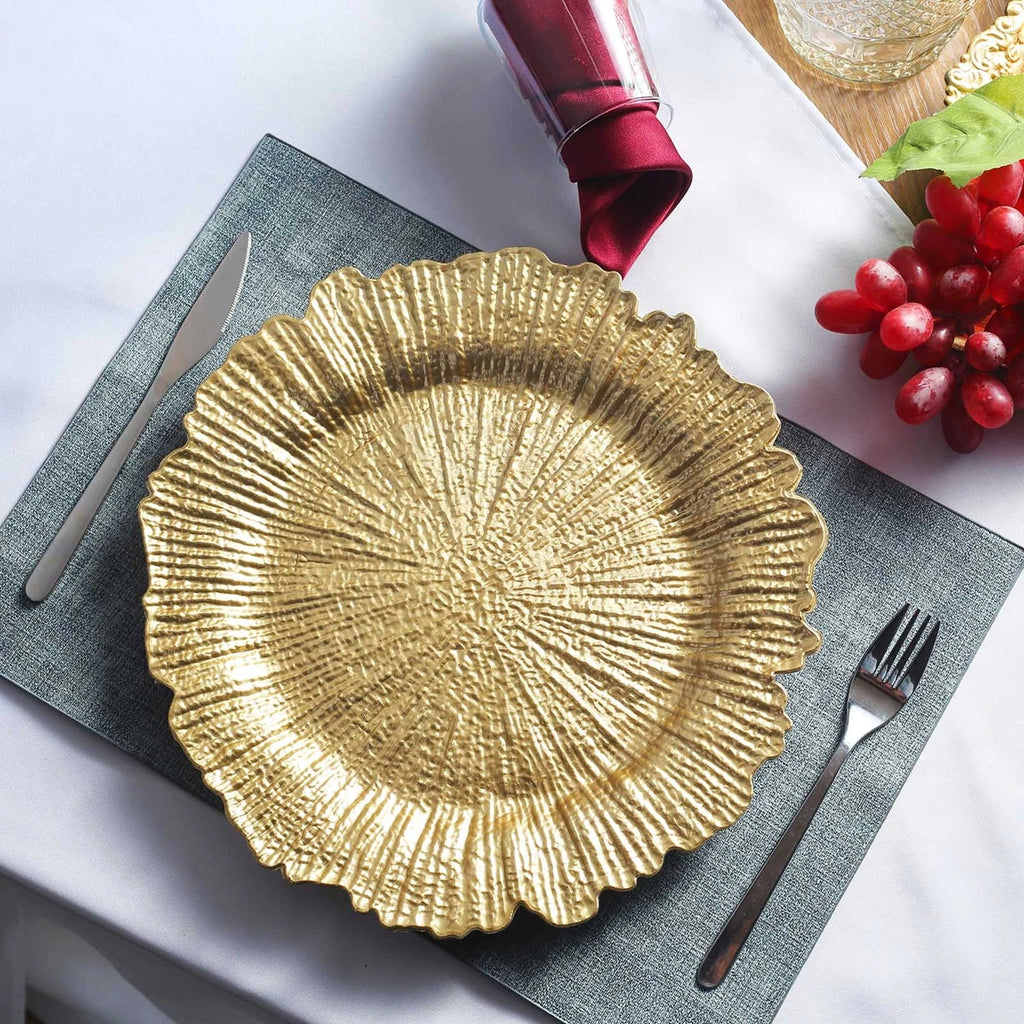 Luxury Gold Clear Charger Plates
