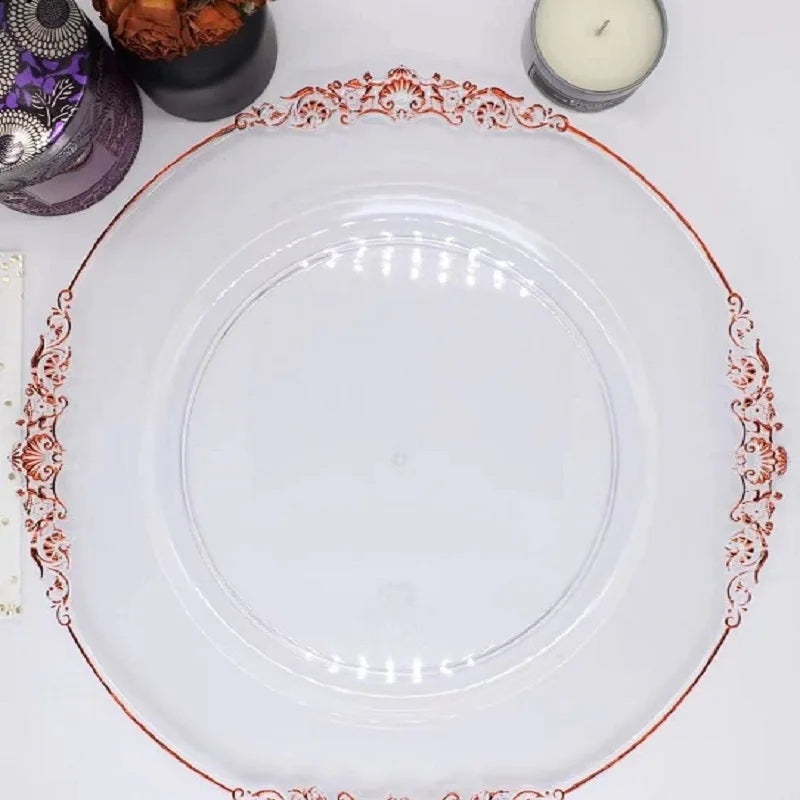 Luxury Gold Clear Charger Plates