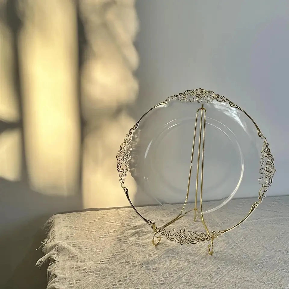 Luxury Gold Clear Charger Plates