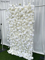 5D White Rose Flower Wall