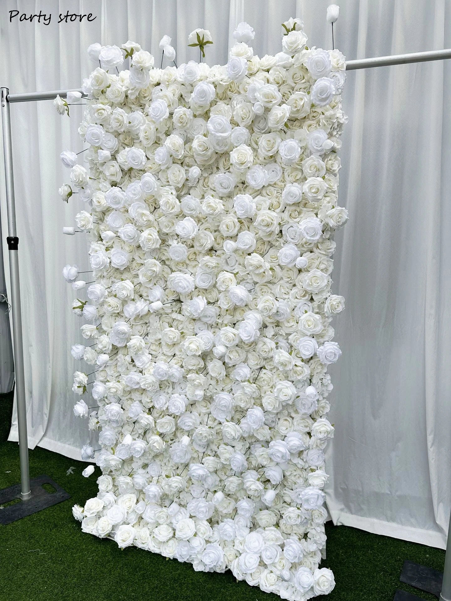 5D White Rose Flower Wall